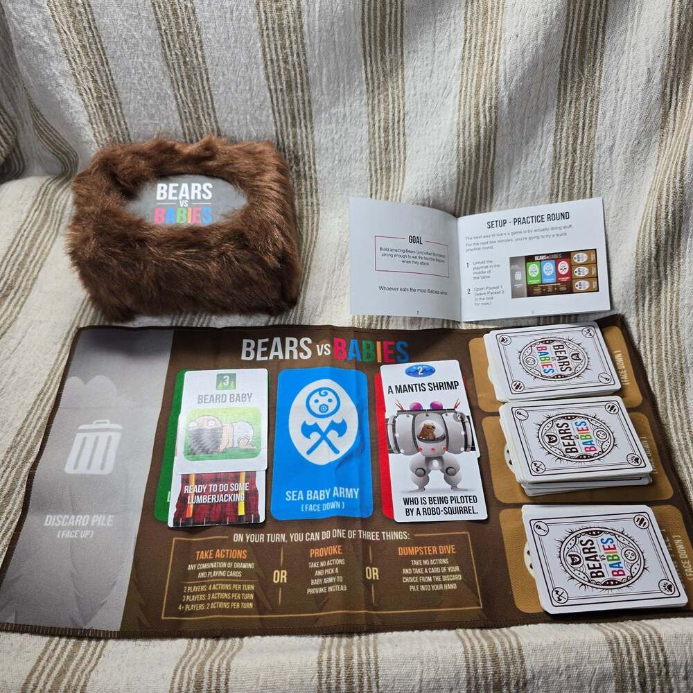 Bears vs Babies Furry Box Ed by Exploding Kittens Card Game Like New Adult Fun - Picture 4 of 11